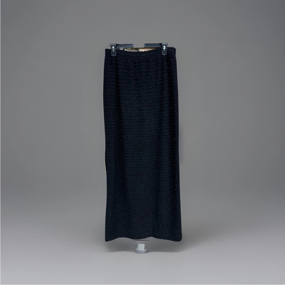 St. John Dresses & Skirts - St. John Black Long Elegant Side Slit Skirt Size 10 Wool Blend